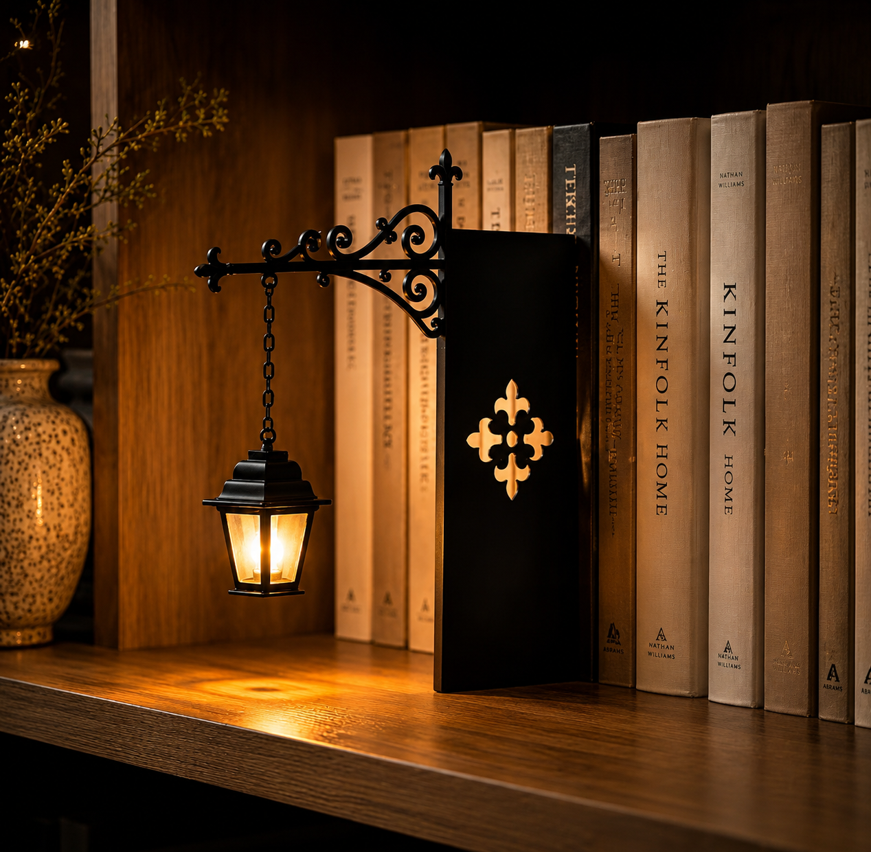 Vintage Lantern Bookend | Gothic Style Lamp