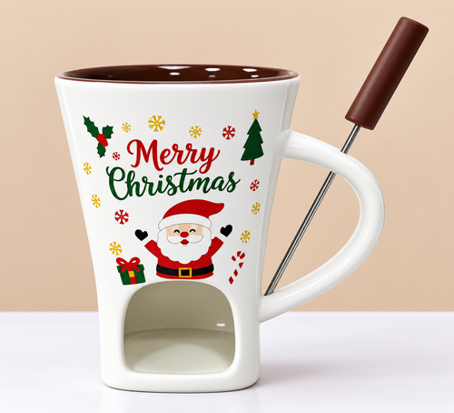 Merry Melt Date Night Set – 2 Christmas Chocolate Fondue Mugs