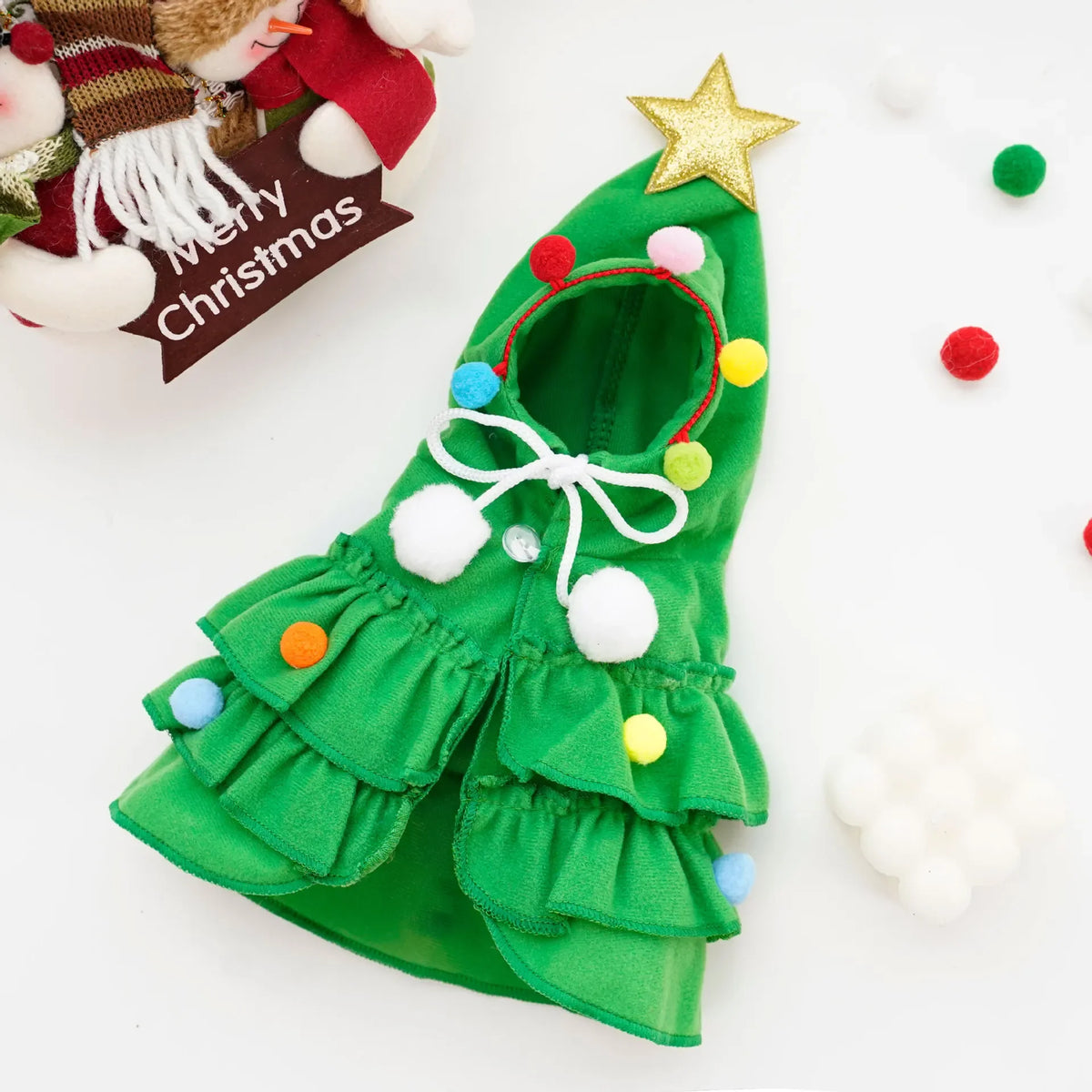 Green Christmas tree pet costume