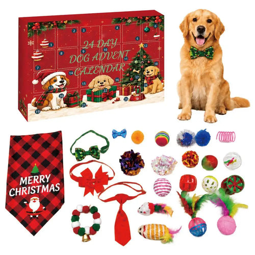 Pawsome Advent – 24-Day Christmas Dog Advent Calendar with Toys