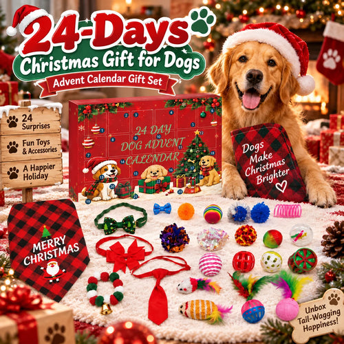 Pawsome Advent – 24-Day Christmas Dog Advent Calendar with Toys